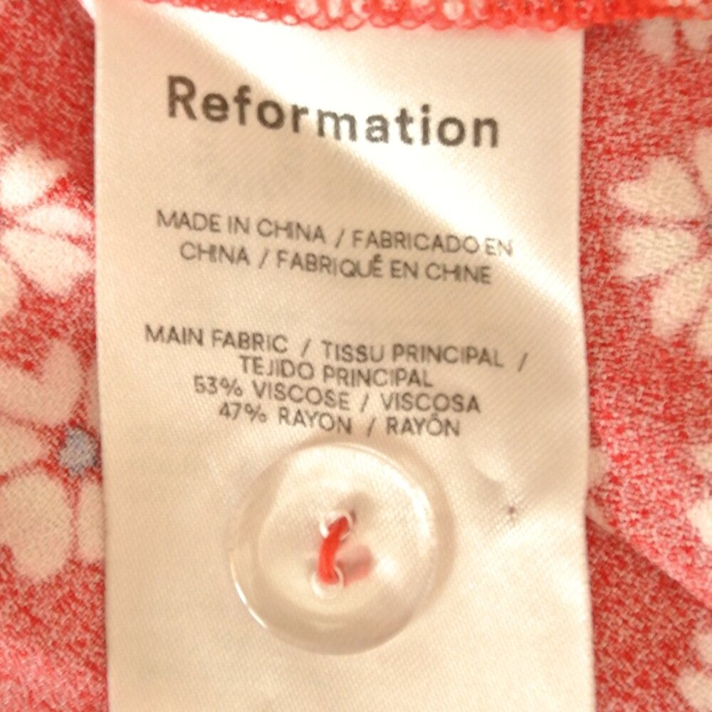 NEW Reformation Lovito Cute Ditsy Floral Ruched Dress SIZE 6#2431* - Picture 6 of 7